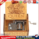 Retro Hand Cranked Wood Music Box Party Xmas Gift Household Decor Ornament Newly