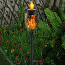 LED Solar Flame Torch Flickering Light Waterproof Lawn Path Decor (8pcs)