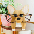Corgi Glasses Stand Christmas Gift Cute Pet Wooden CS Ornaments For Desktop D4K5