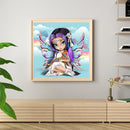 2PCS 5D DIY Part Special Drill Diamond Painting Cartoon Girl Drawing