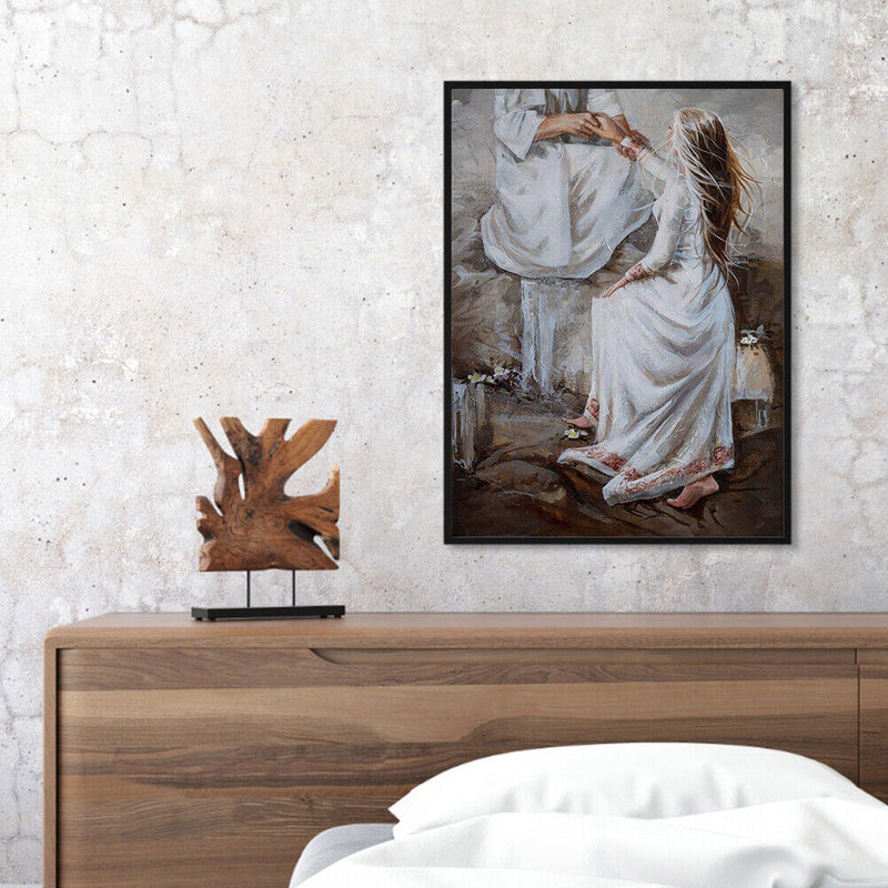 Girl Priest Oil Paint By Numbers Wall Art Posters Picture Craft Kit Home Gift