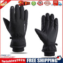 Windproof Ski Gloves Waterproof Anti-Skid Motorcycle Cycling Gloves (Black)