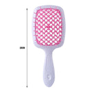 Wide Teeth Air Cushion Comb Scalp Massage Salon Hair Brush (White Pink)