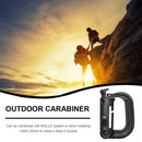 Outdoor D-Shaped Backpack Carabiner Plastic Steel Hanging Clasp (Black) Newly
