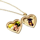 Heart Flip-open Friend Photo Picture Frame Locket Pendant Necklace Chain I2I9
