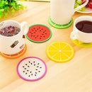 Non-slip Coasters Silicone Coaster Bowl Pad Fruit Shape Heat Insulation Mat