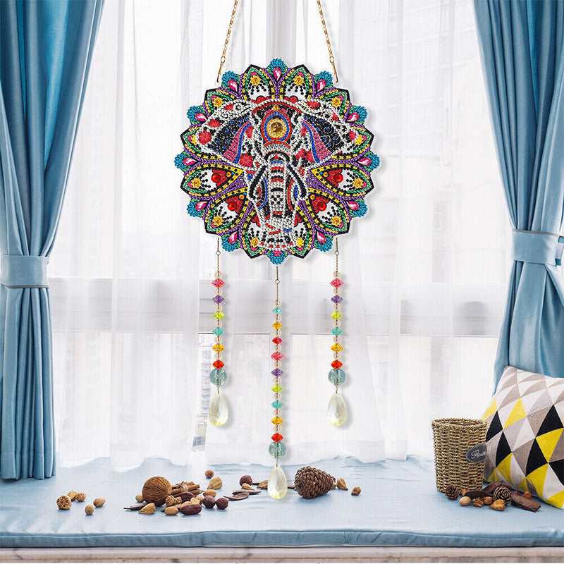 DIY Crystal Prism Teardrop Pendant Diamond Painting Kit Wind Chime (PFL02) Newly