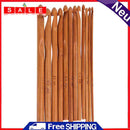 12 Sizes Bamboo Knitting Needles Handle Crochet Hook Set Knitting Weaving Yarn Ha