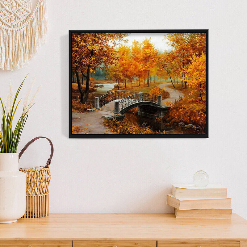 40x30cm Autumn Scenery DIY Paint By Numbers Oil Painting Kit Canvas