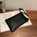 Retro PU Leather Party Clutch Purse Women Pure Color Zipper Travel Wallets Bag