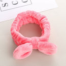 Soft Head Wraps Women Bow Hair Band Coral Fleece Makeup Headbands Wash Face