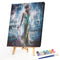 Elegant Girl Canvas Painted Oil Paint By Numbers Wall Art Modern Bedroom Decor