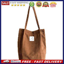 Women Fashion Corduroy Autumn Winter Large Capacity Shoulder Shopping Tote Bags