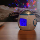 Music Alarm Clock Color Change Sky Star Projector Night Lamp Glowing Alarm Clock
