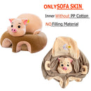 Baby Sofa Support Seat Cover Cartoon Animal Learning To Sit No Filler (Pig)