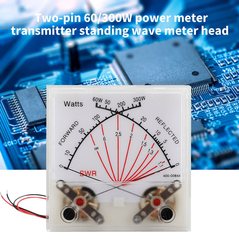 Radio Station 60/300W Power Meter Transmitter Standing Wave Ratio SWR Watt Meter