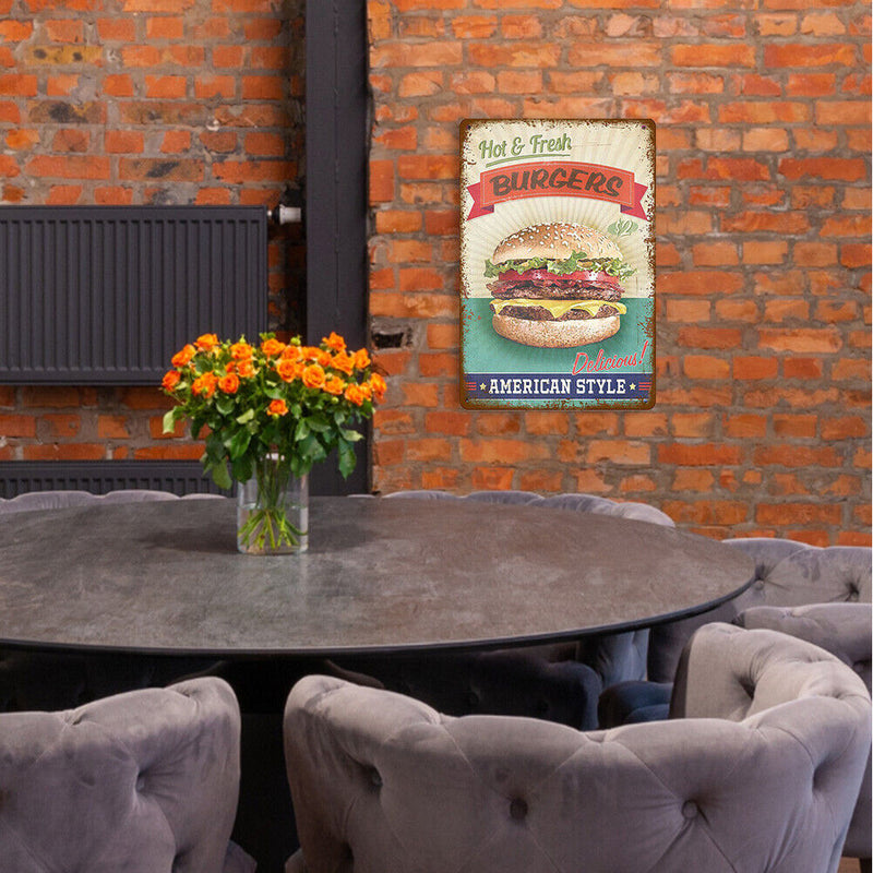 Metal Tin Sign Plaque Wall Still Life Posters Iron Painting for Bar (B)