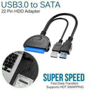 SATA to USB 3.0 2.5/3.5 inches HDD SSD Hard Drive Converters Line Adapters J2K1