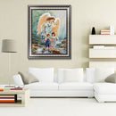 Angel Kid Oil Paint by Numbers Hand Painted Frameless Picture Home Ornament K