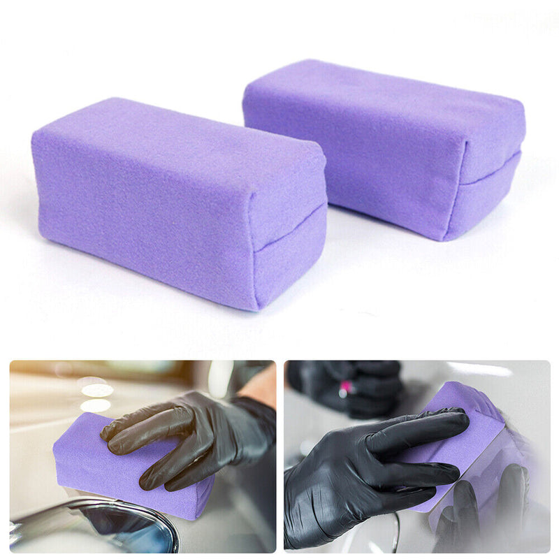Suede Ceramic Coating Applicator Sponge Car Paint Care Waxing Wax Applicator