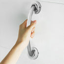 Bathroom Handrail Suction Cup Glass Door Handle Sucker Hand Grip(Silvery)