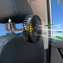 USB Car Fan for Back Seat Headrest 3 Speeds Summer Air Circulator Cooler