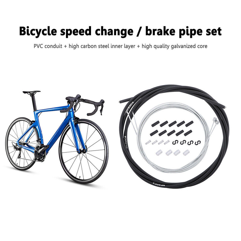 MEROCA Mountain Road Bike Cable Bicycle Brake Inner Wire Tips (Shift Black)