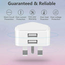 UK Mains Charging Wall Charger USB Receiver Adapters 3 Pin Plug Charger Adapter