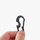 Outdoor Camping Metal D Shape Buckle Bottle Opener Spring Hook Keychain