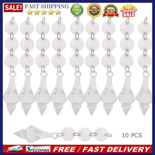 10pcs Acrylic Crystal Beads Garland Chandelier Hanging Wedding Party Decor