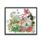 Stamped Cross Stitch Spring Kitties 2-Strand 14CT Embroidery DIY Set (D376)