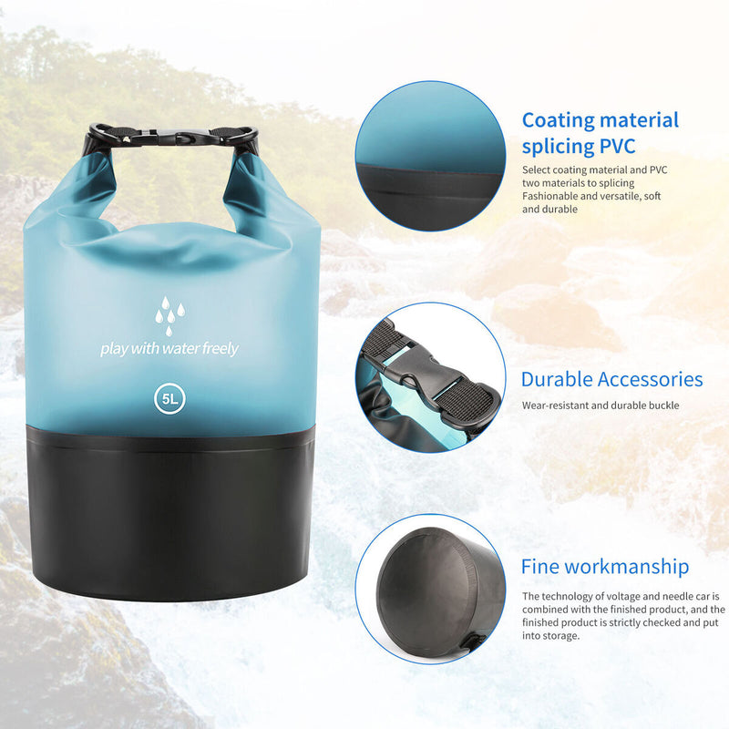 PVC Coated Waterproof Bag Reinforced Wear-Resistant Bottom Large-Capacity Bag