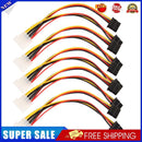 5pcs 4 Pin IDE Male to Dual SATA Y Splitter Female HDD Power Adapter Cable