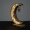 Eid Decor Wooden Ornament Moon LED Light EID Mubarak Light Night Lamp
