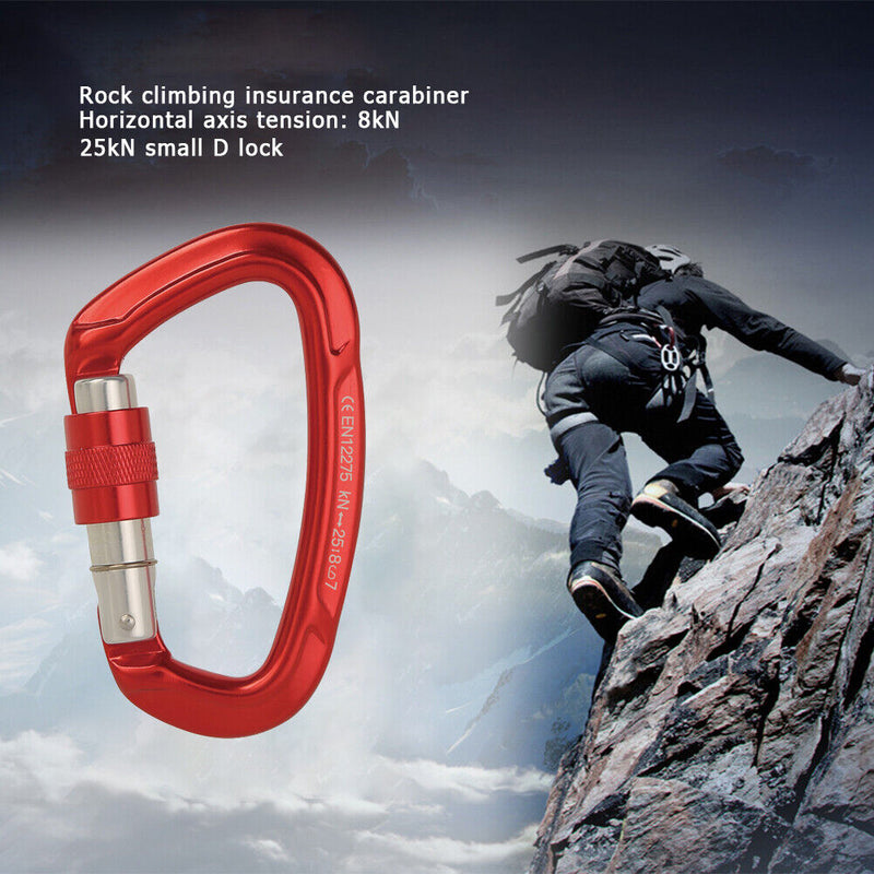 Aluminum Carabiner Outdoor Camping Climbing Hammock Lock Buckle (Red) Newly