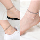 Women Beach Love Heart Feet Jewelry Anklets Women Plated Anklet Foot Bracelets