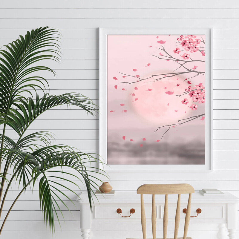Blooming Apricot Flower Coloring Picture Oil Paint By Numbers DIY No Frame Gi