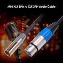 XK101K18 Mini XLR Male to XLR Female Audio Cable Adapter for Camera (1m) Newly