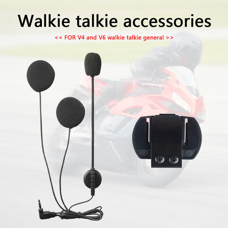 Motorcycle Helmet Bluetooth-compatible Intercom Stereo Headsets Clip for V4