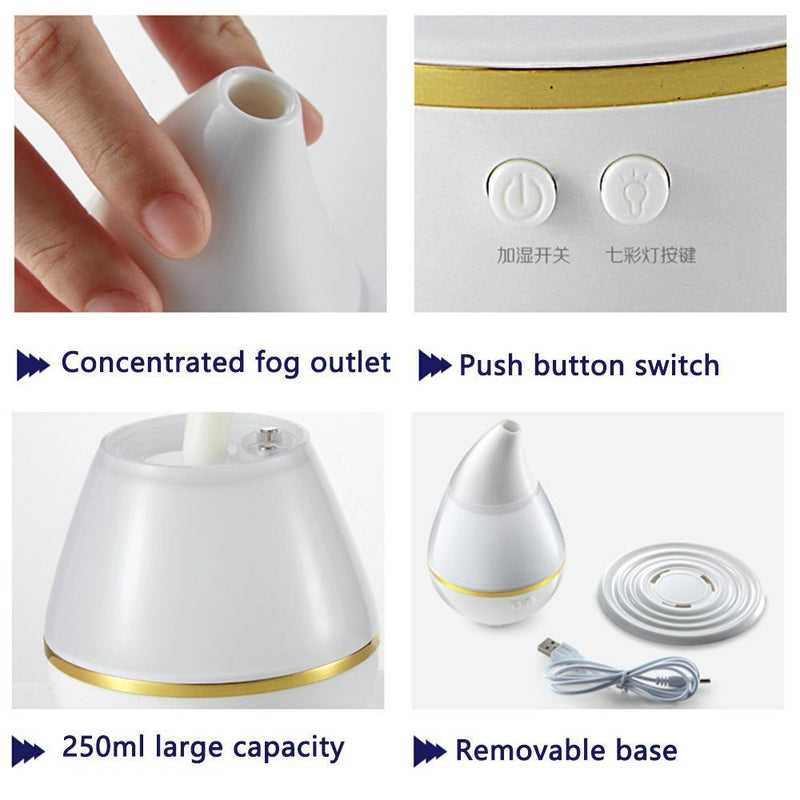 Aromatherapy 7 Color Lights Aroma Diffuser Purifier Mist Maker Air Humidifier