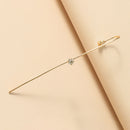 Leaves Ear Clip Ear Wrap Crawler Diamond Hook Earrings for Women Climber Jewelry