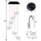 Yard Patio Outdoor Hummingbirds Solar Chime Discolored LED Crystal Dog