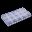 Plastic 15 Slots Tray Adjustable Jewelry Necklace Clear Storage Box
