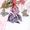 4pcs Butterfly 5D Full Drill Special Diamond Painting Key Chain Key Ring Newly