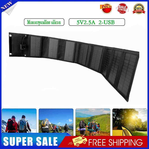 25W Foldable Solar Panel Charger Dual USB Output Phone Power Charging Devices