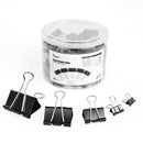60pcs Metal Binder Clips Colorful Paper Clamp for Book Stationery Black