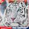 Tiger 5D DIY Partial Drill Round Diamond Painting Animal Picture Mosaic Art