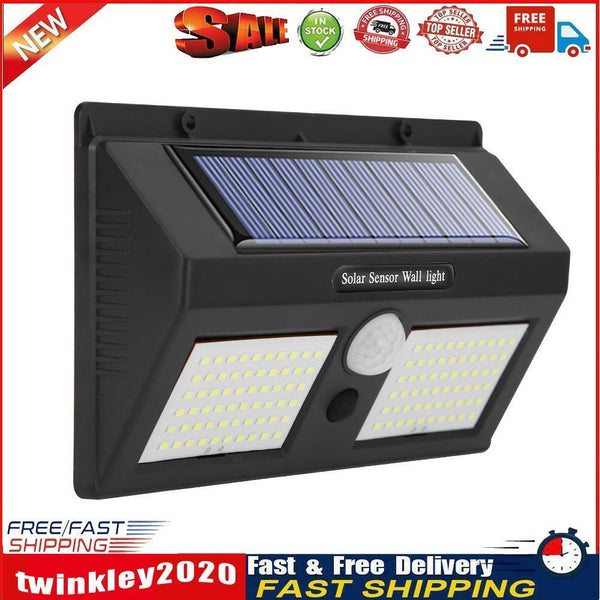 120LED Solar Two-Sided Motion Sensor Wall Lamp Outdoor Yard Security Light Newly