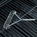 12'' Steel Wire Bristle Tri BBQ Barbecue Grill Brush _NEW Clean I2K7