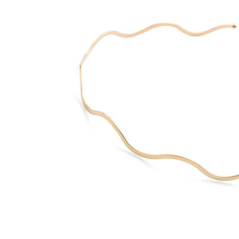 Elegant Geometric Metal Headdress Hair Hoop Thin Headbands Wave Bending